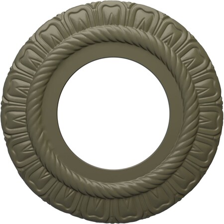 Ekena Millwork Claremont Ceiling Medallion (Fits Canopies up to 5 5/8"), 9"OD x 4 1/2"ID x 1/2"P, Spartan Stone CM09CLSSF
